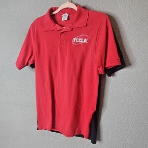 Port & Company Lot of 2 Polo Shirt Mens XS FCCLA Embroidered‎ Uniform Red Black